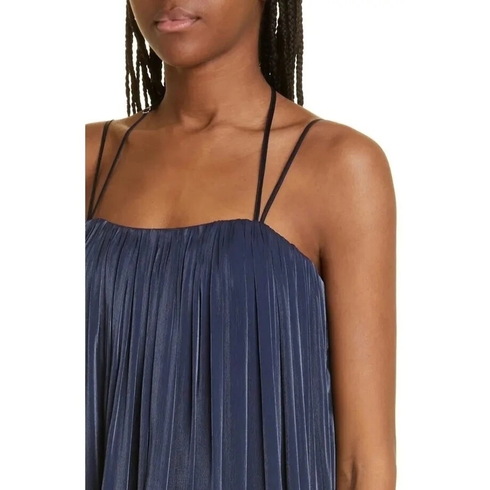 Cinq à Sept Soleil Ruffle Hi-Low Dress – Navy – Size 0 - Picture 3 of 15